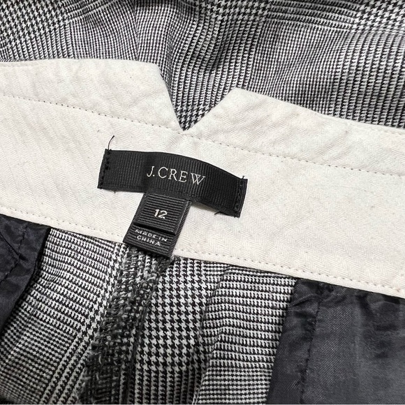 J. Crew Maddie Glen Houndstooth Plaid Wool Blend Pants - Picture 4 of 12